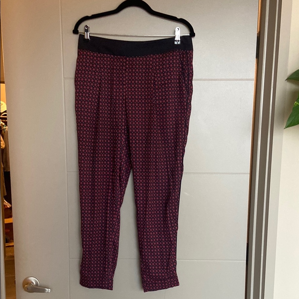 Patterned Red And Black Pants - image 1